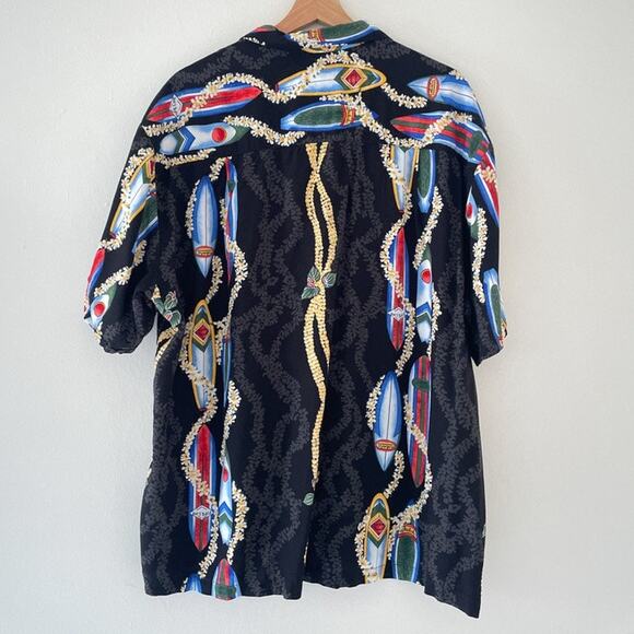 Vtg 90's DIAMOND HEAD SPORTSWEAR Surfboard Rayon Mens Shirt Sz XL Hawaii Aloha - Picture 2 of 9